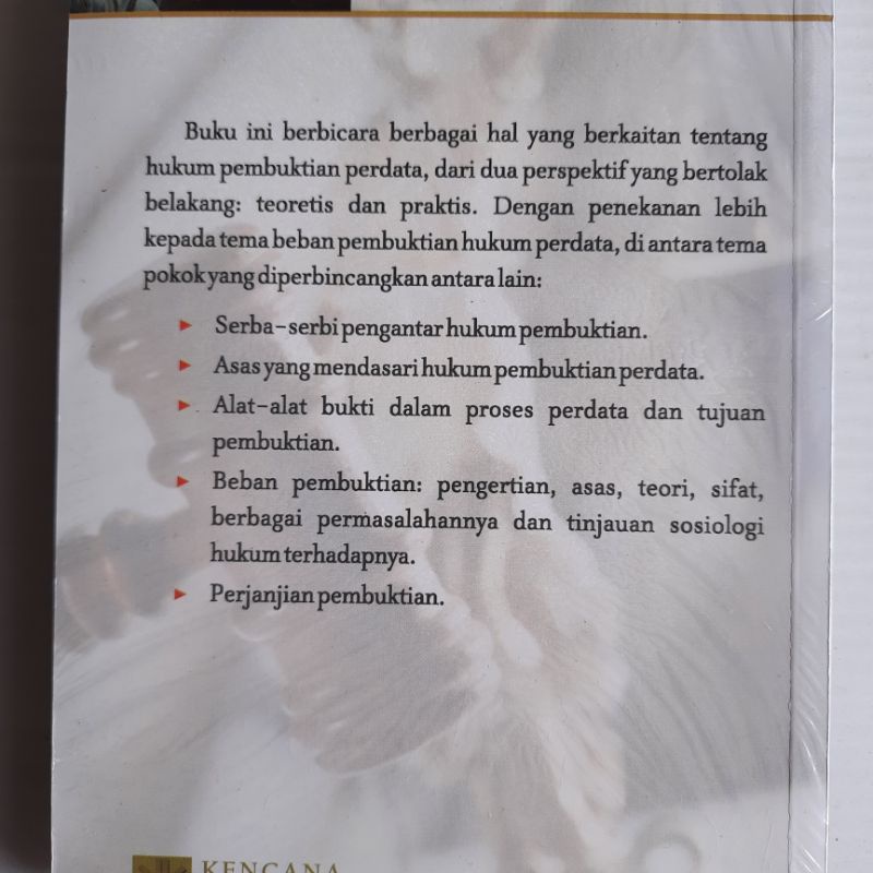 BUKU ORIGINAL ASAS-ASAS HUKUM PEMBUKTIAN PERDATA PRENADA