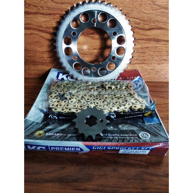 GEAR SET RANTAI GOLD JUPITER MX KING GEAR PAKET RANTAI GOLD JUPITER MX KING KC PREMIER