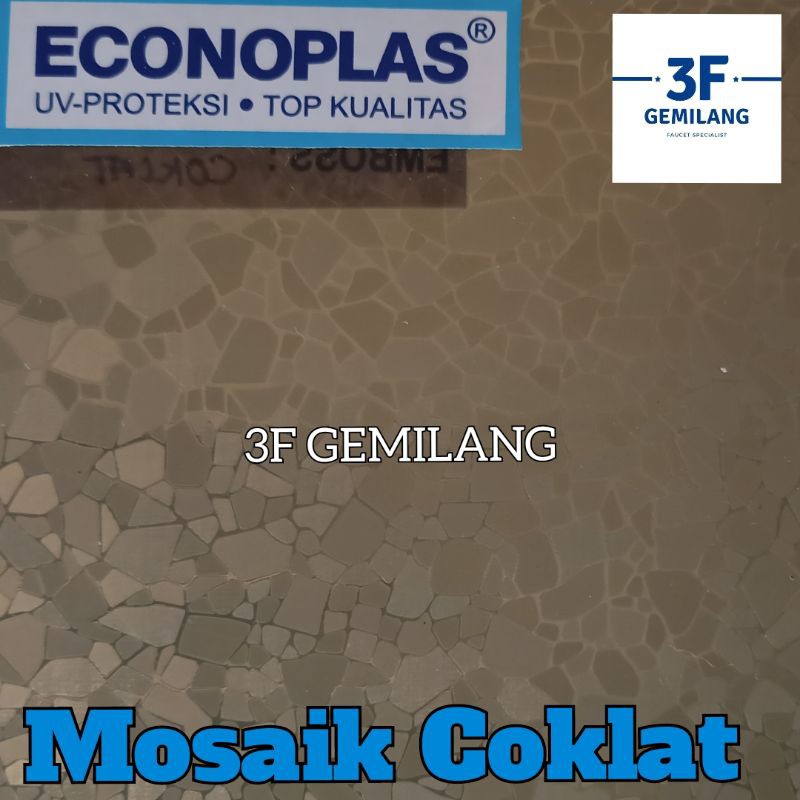 Fiber Plastik Penutup Pagar ECONOPLAS MOSAIK Meteran