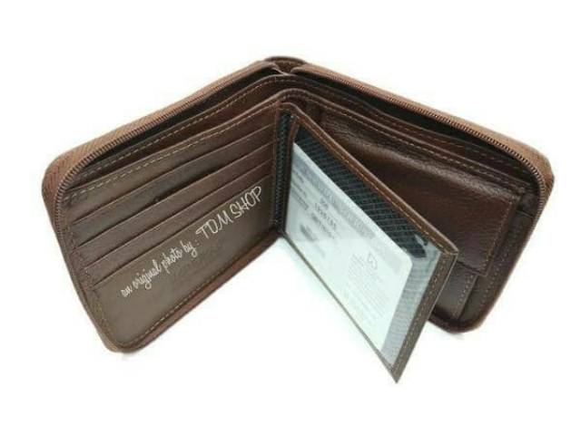 DOMPET PRIA KULIT ASLI RESLETING KELILING