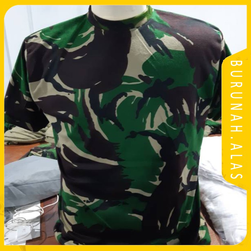 Kaos loreng TNI (Tentara Nasional Indonesia) Bahan Malvinas PE