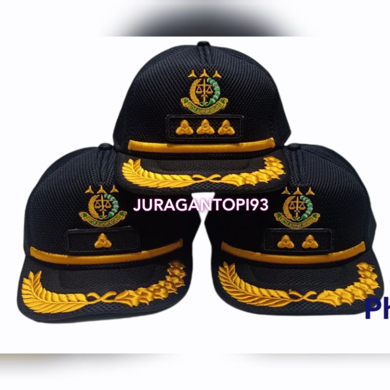 Topi Kejaksaan Jaring Pangkat Bordir Timbul TERBARU