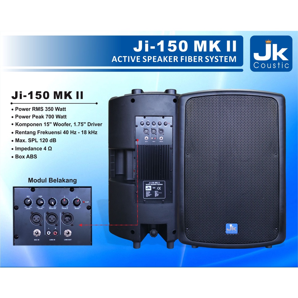 Speaker Aktif Ji 150 MKII JK Coustic Speaker 15inc