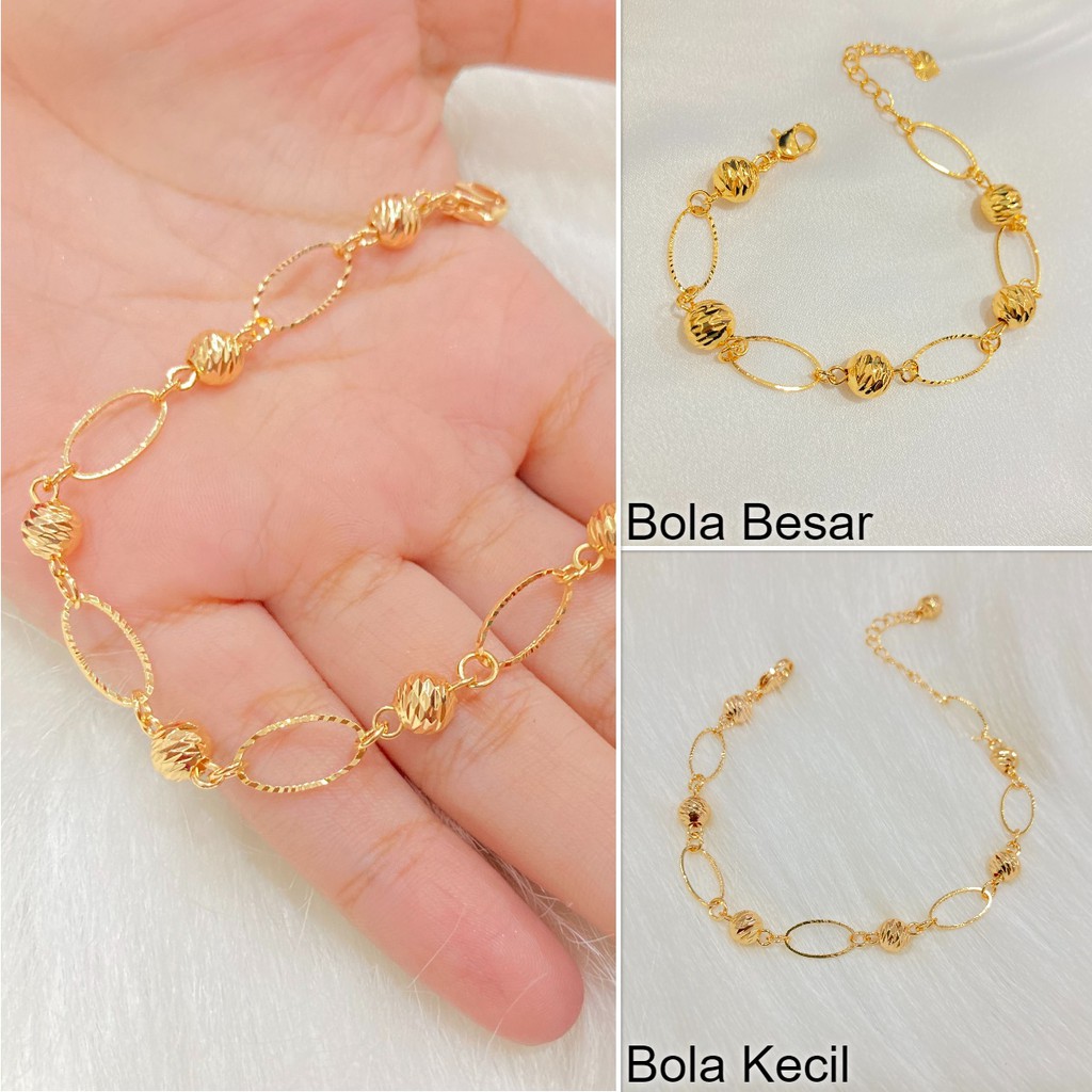 Gelang Tangan Jurai Aksesoris Lapis Emas Fashion Trend