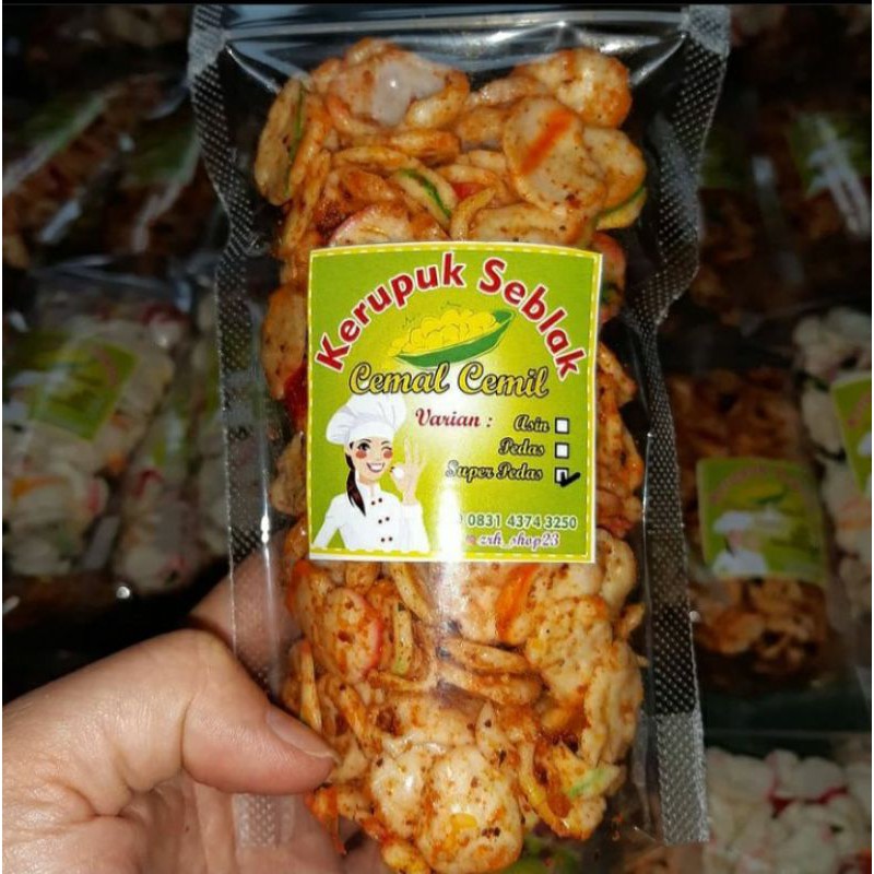 

Kerupuk seblak cemal cemil / kerupuk bantet /cemilan gurih/cemilan pedas