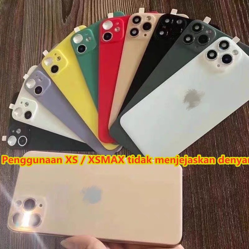 For iPhone X XS XSMAX FAKE BACK CAMERA CHANGE TO iP 11Pro 12Pro 11ProMax 12ProMax (Giveaway - Transparent Soft Case)