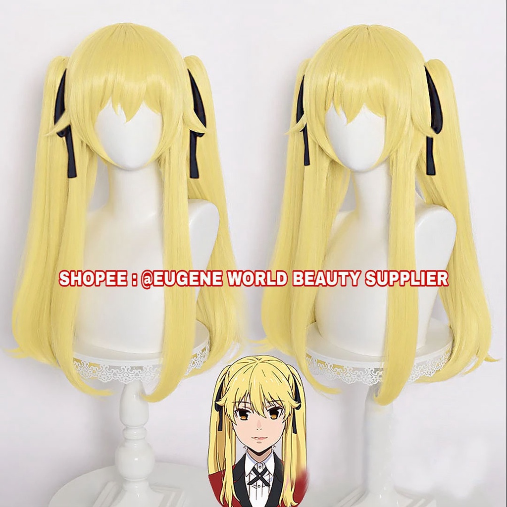 READY STOCK STYLED - RAMBUT PALSU FULL WIG COSPLAY ANIME KAKEGURUI WIG MARY SAOTOME WIG SAOTOME MARY