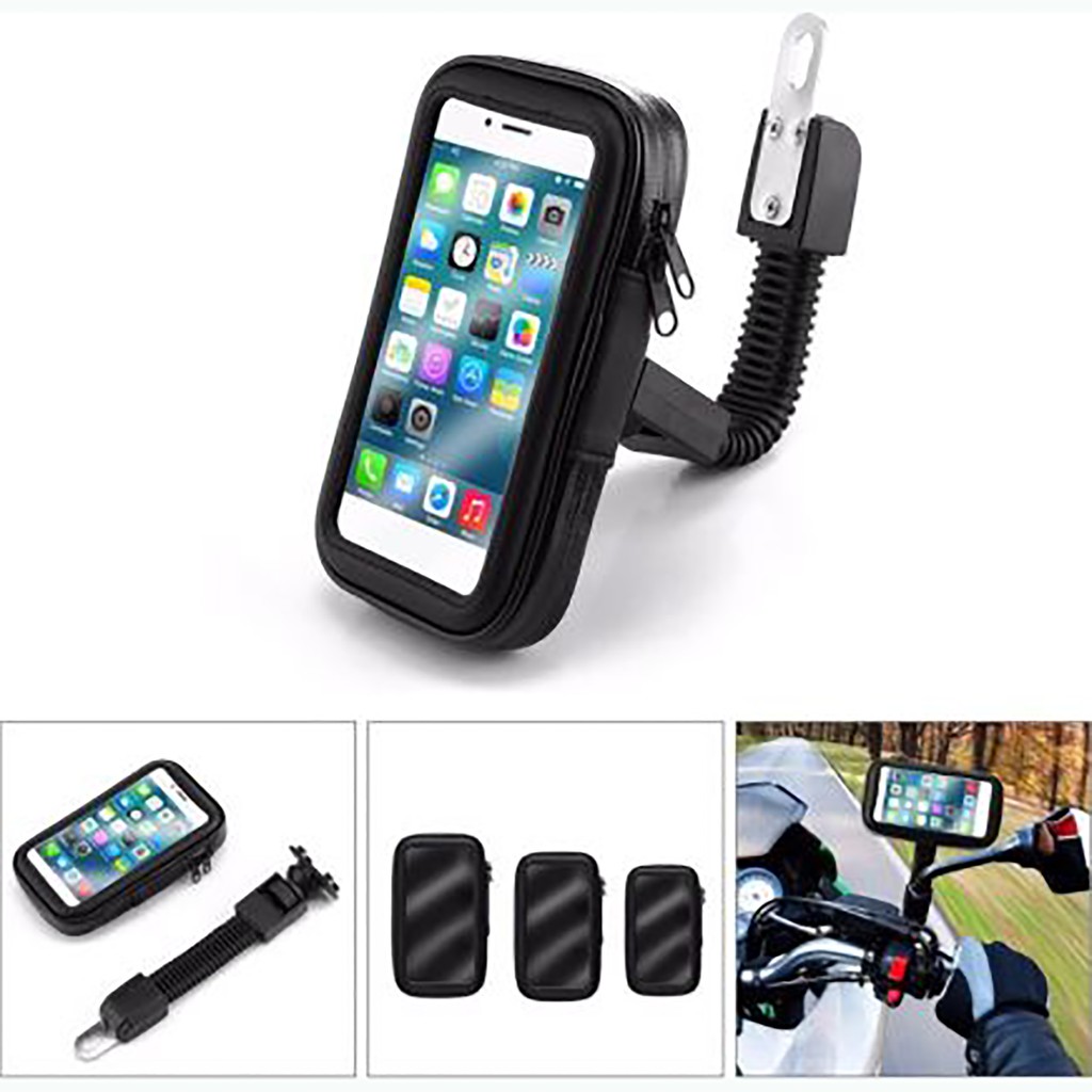 Motorcycle Waterproof Mount Smartphone Case Bag Holder - Large Size