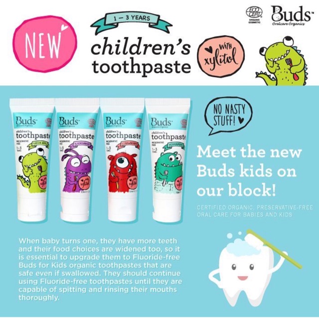 Buds Organic - Children's Toothpaste 1-3 years