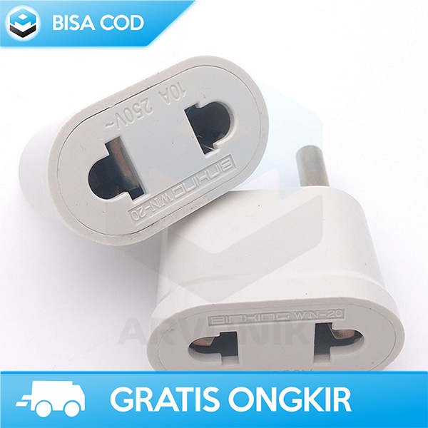 ADAPTER TRAVEL US EU PLUG WN20 CONVERTER CHARGER SOCKET WHITE 1 PCS