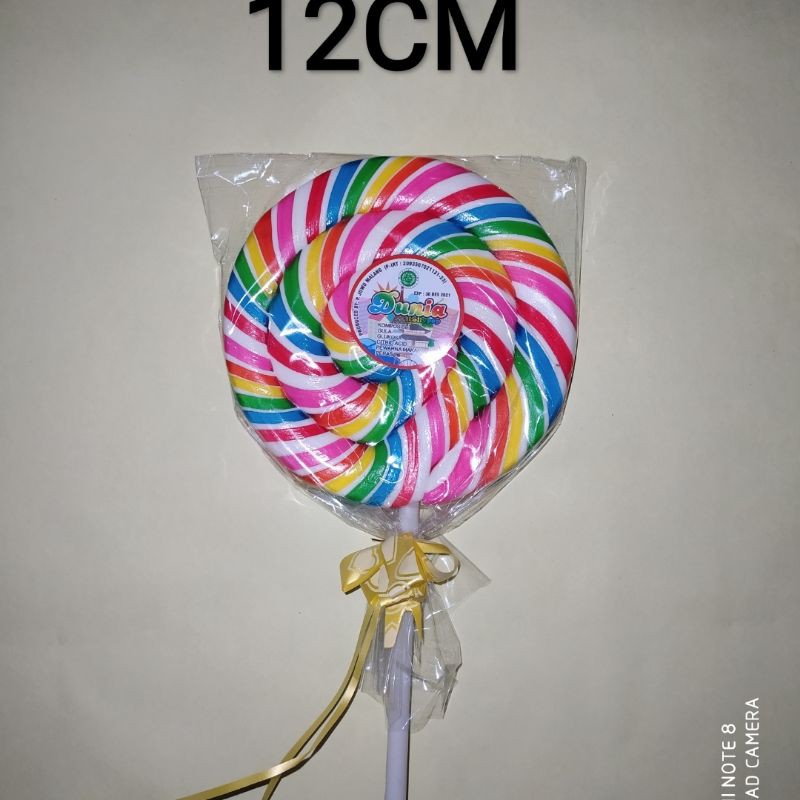 

lolipop besar 12cm pelangi ukuran jumbo souvenir