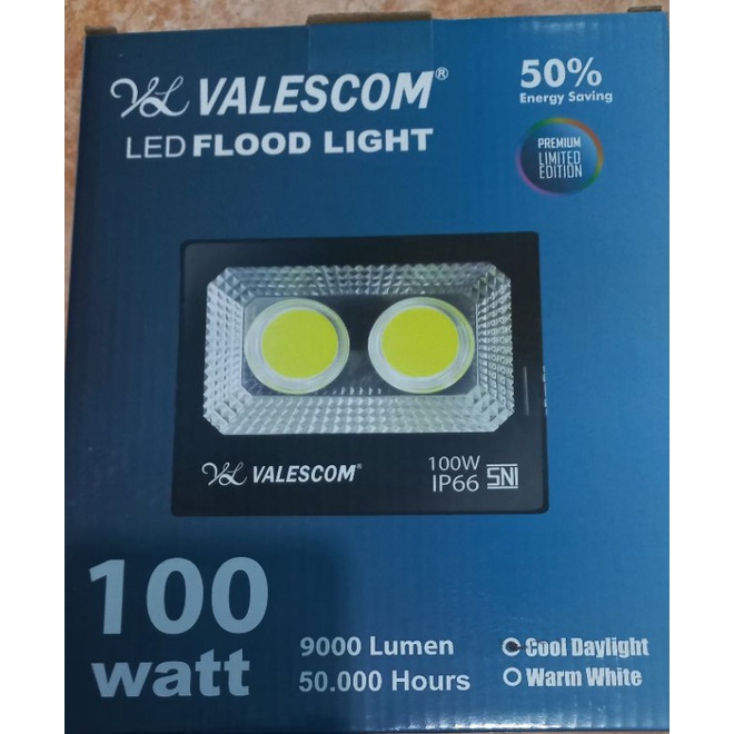 Lampu Sorot AC 100 Watt/50 Watt Valescom LED FLOOD LIGHT