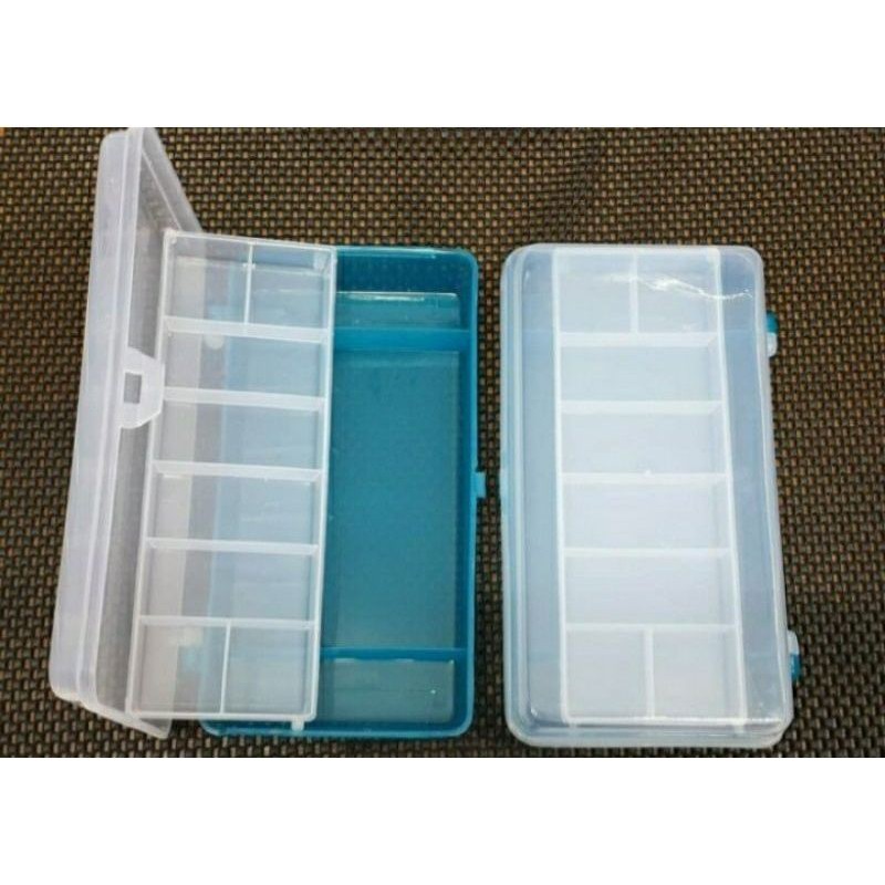 TACKLE BOX HS021 (Color BLUE / WHITE CLEAR / YELLOW)-BLUE