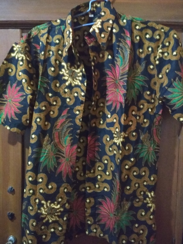 Batik Pasar Sentiling | Bwiyog | Batik Kemeja Pendek Motif Tumplek Bleg Size M L Xl
