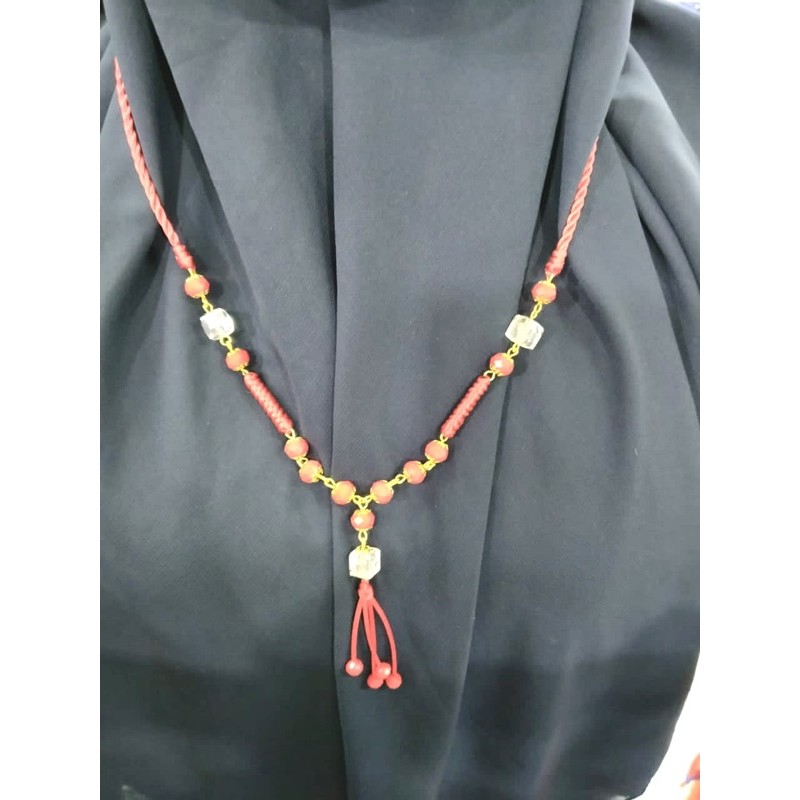 kalung hijab//kalung panjang untuk yg berhijab//kalung ktistal