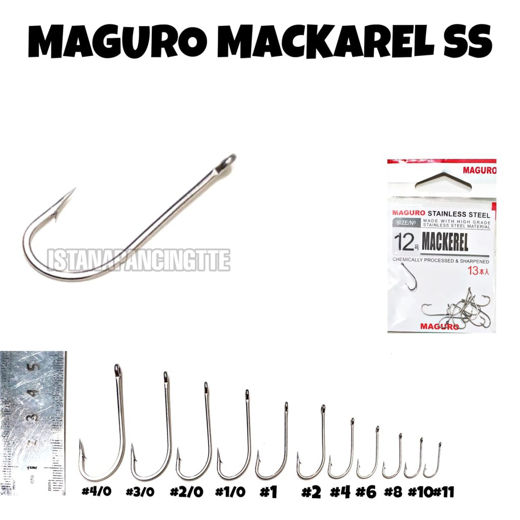 MATA KAIL MAGURO MACKEREL SS SIZE 1/2/4/6/8/10/11 1/0  2/0 3/0 4/0 ISTANAPANCINGTTE