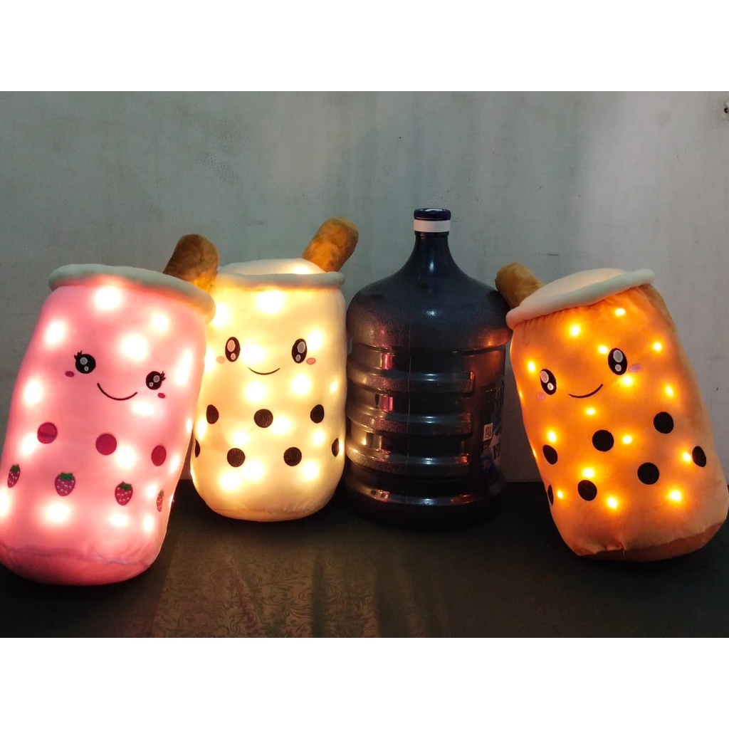 Boneka Bobaa minuman boba mainan boba JUMBO 55cm terbesar PAKE LET/BONEKA BOBA LED JUMBO
