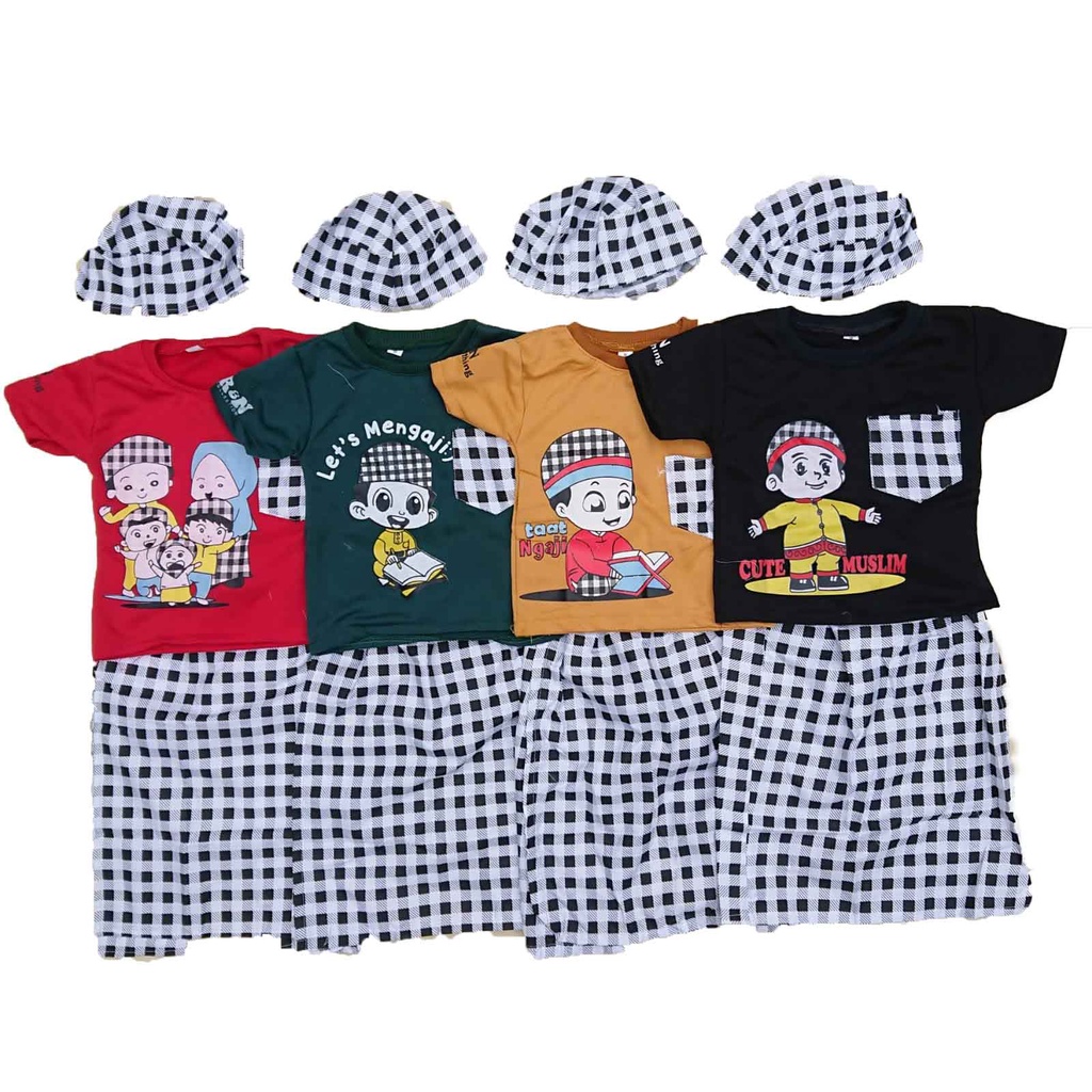 BISA COD TERMURAH SARKOCI (SARUNG KOKO + PECI) BABY // USIA 0-2.5 TAHUN // KOKO AMAL // FASHION HARI