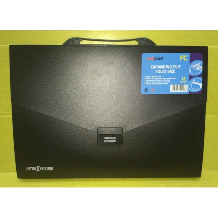 

NEW Expanding File Handle F4 Inter-X - Hitam | Expanding File Tenteng Atas TERLARIS