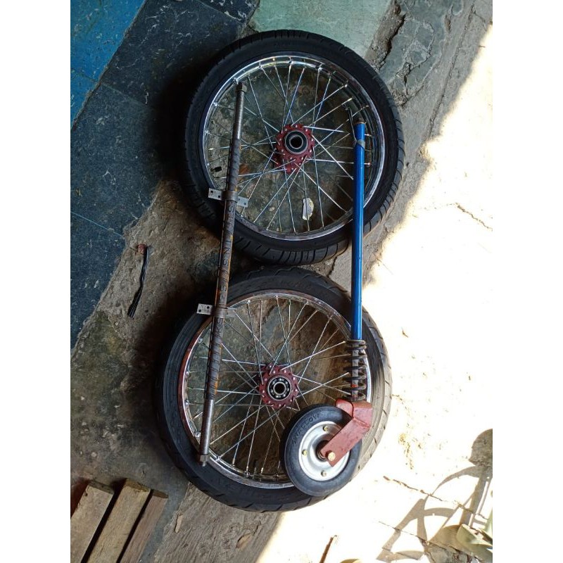roda gerobak 16inch ruji motor dan gletrek roda belakang gerobak