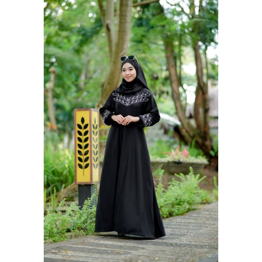 Gamis BORDIR AYUMI Dress Ity Crepe
