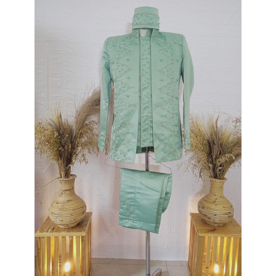 BESKAP BASOFI PENGANTIN PRIA HIJAU WARDAH