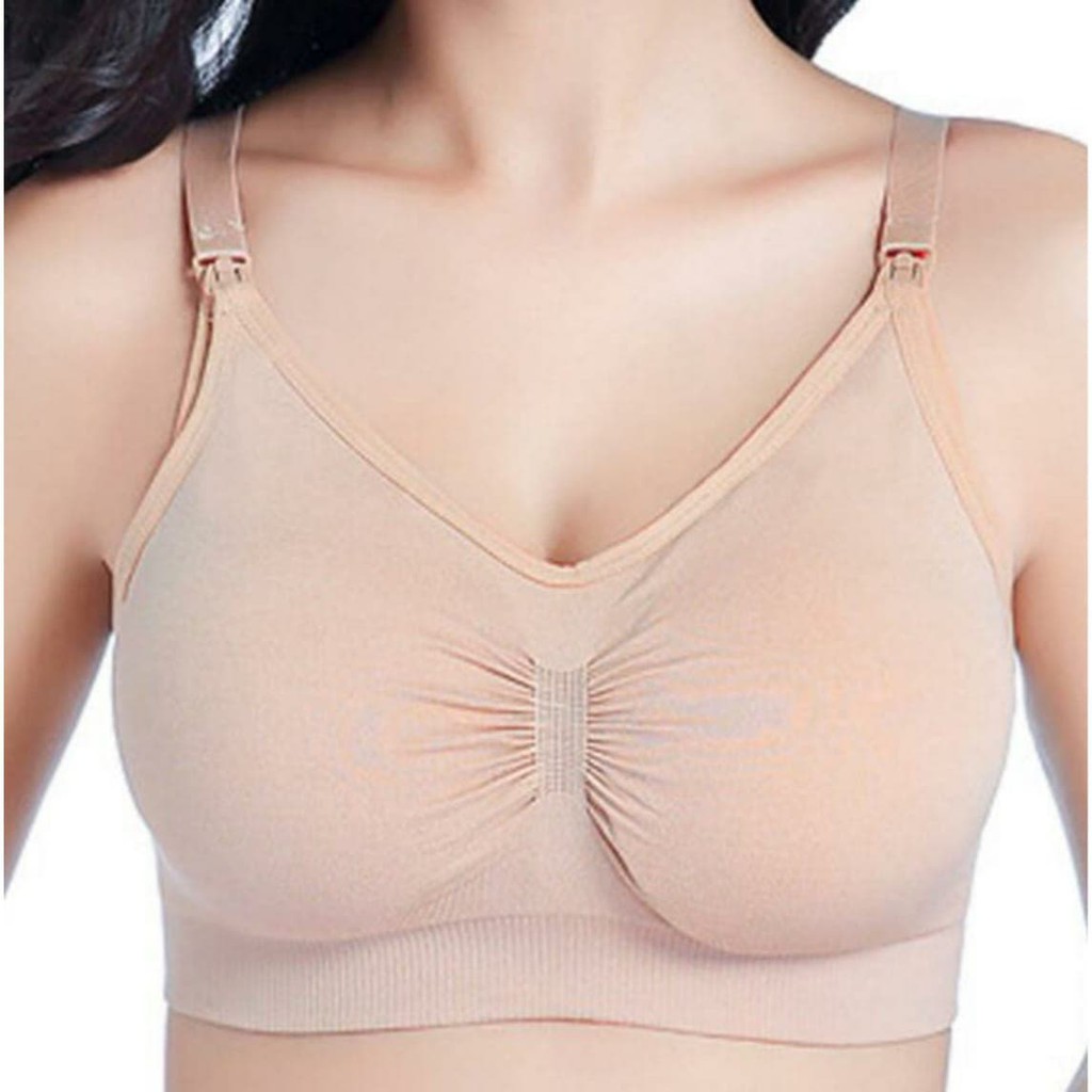 LIN054 Bra menyusui + free kait extender + free busa (bisa dilepas pasang) Kait 3, TANPA KAWAT Ny...