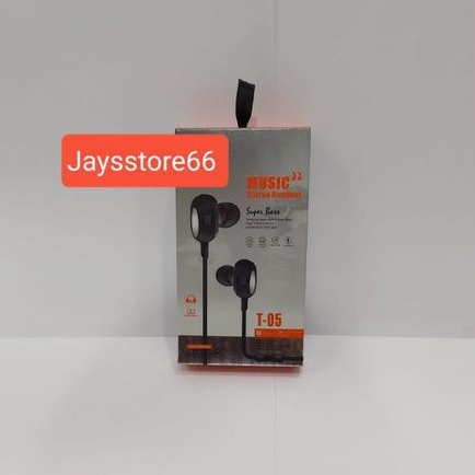 Headset Earphone  T-05  Stereo Headset Music