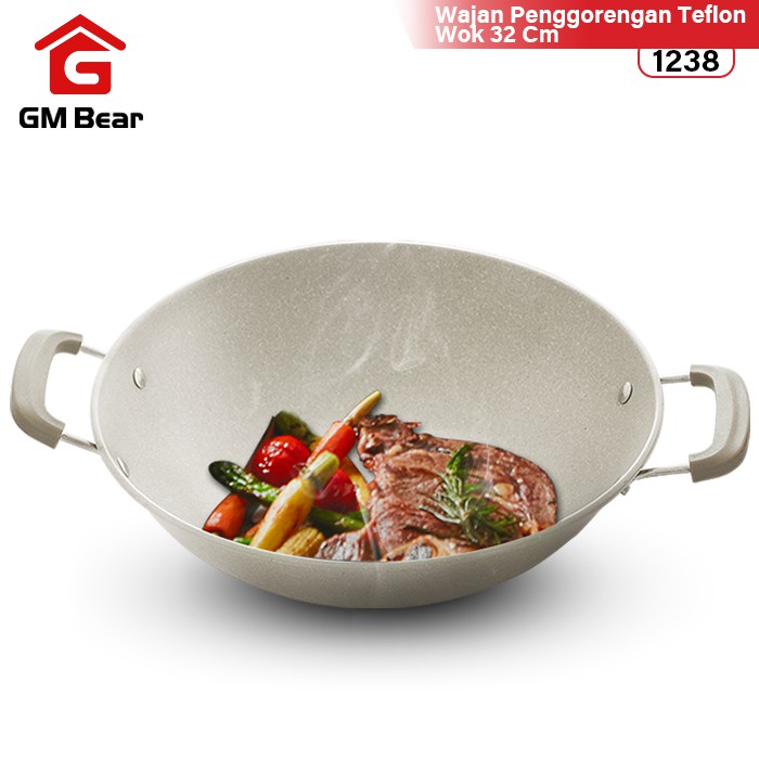 Wajan Penggorengan Teflon 32cm 1238-Cooking Pan 32cm
