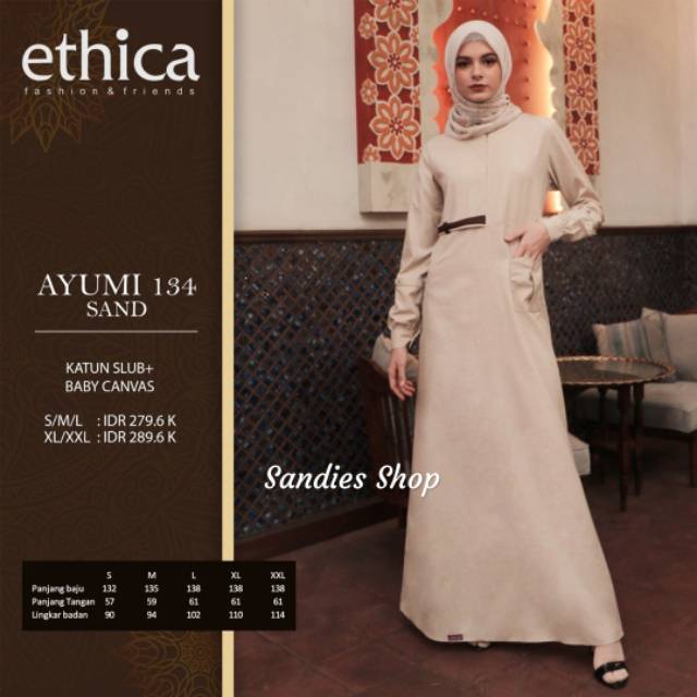 Ayumi 134 Ethica / Ethica Ayumi 134 / Gamis Ethica Ayumi 134 / Gamis Wanita polos Ethica
