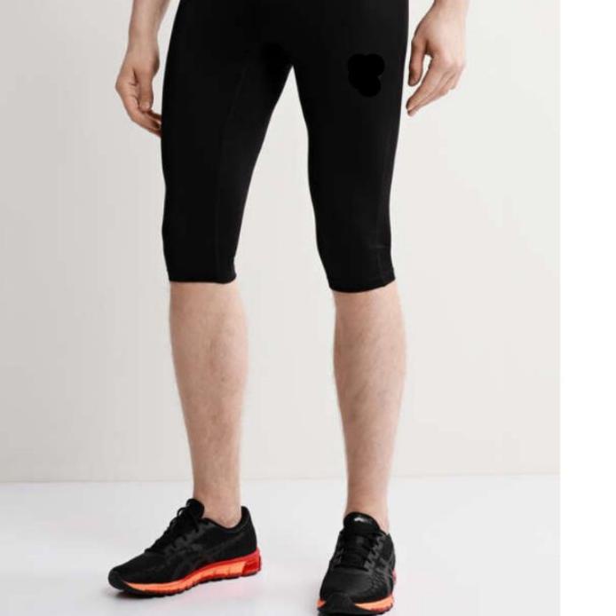❄️Harga Potongan Celana Manset Baselayer 3/4 training Legging  olahraga pria wanita hitam GROSIR/COD