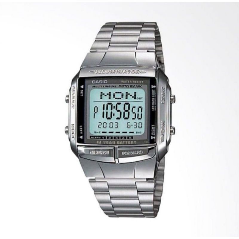 JAM TANGAN DIGITAL CASIO DB-360-1ADF SILVER ORIGINAL