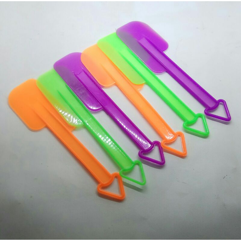 Spatula soletan kue warna transparant 12 pcs