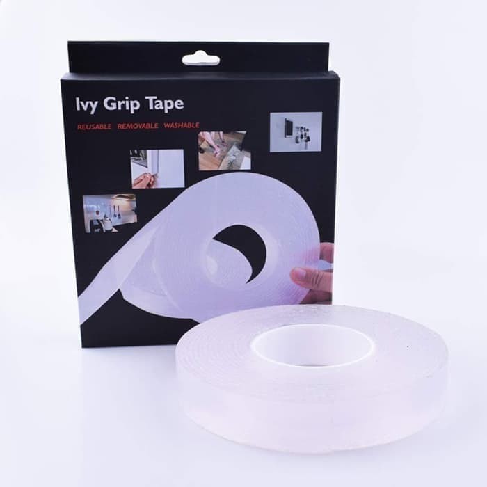 

Ivy Grip Tape 1 Roll 3 Meter Dobel Tape Transparan Lem Multifungsi YPG_49
