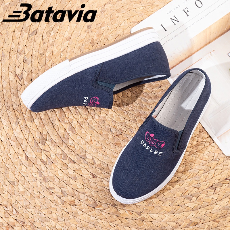 BataviaShoes premium sepatu wanita fashion sepatu wanita sepatu murah slip on sepatu kanvas F16 F17 F18 F19