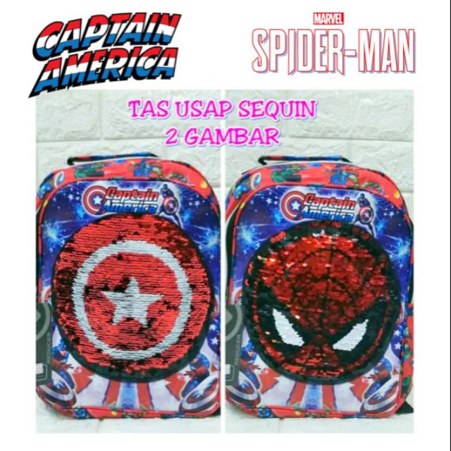 TM50 Tas  Usap sequin Cowo Tas  usap spiderman  Tas  