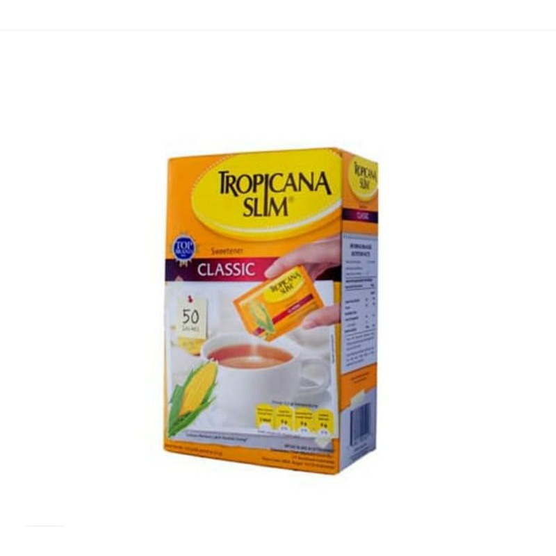 

teopicana slim sweetener classic@50 sachet 125gr