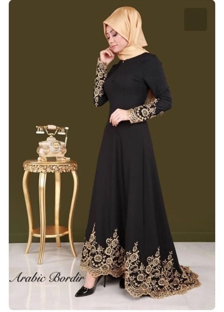 JC Maxi arabica / Maxi bordir Arabika / Gamis wanita India