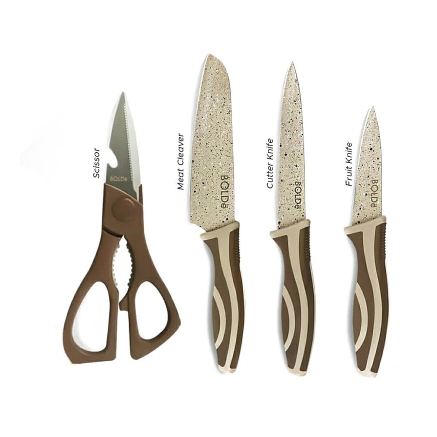 Gunting Pisau Set 4 Pcs BOLDe Super Utensile Electra Series