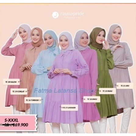 Tunik wanita rauna tc 15 / 16 / 17 / 18 / 19 / 20 / 21 atasan wanita / pakaian wanita / tunik terbar