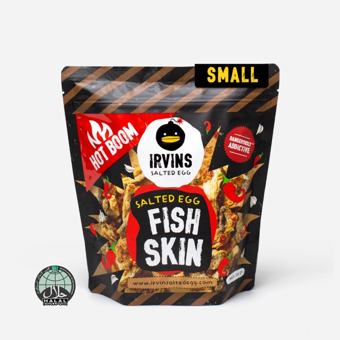

⭐ COD ⭐ Irvins HOT BOOM Salted Egg Fish Skin/Potato Chips/Cassava Chips @105g - Fish Skin
