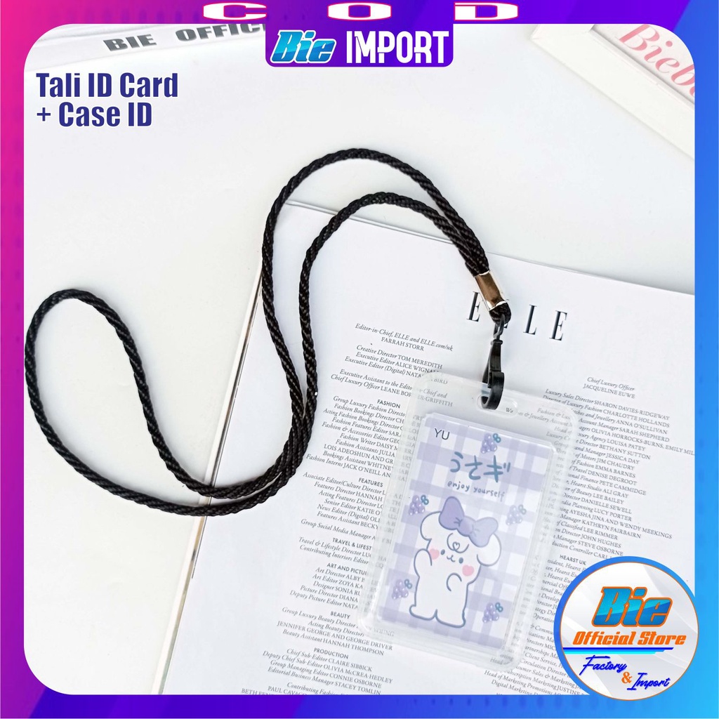 Tali ID Card Set Box Karakter Warna Impor Best Seller