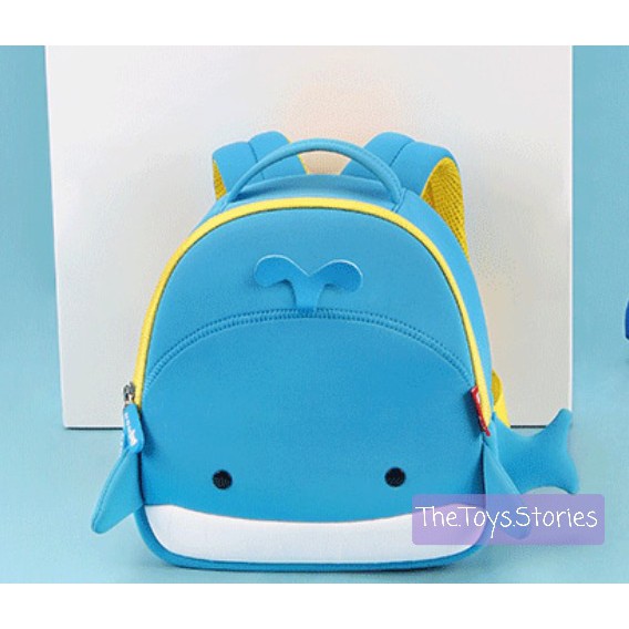 Ocean Whale Character Backpack for Kids Nohoo ori - Tas Ransel Anak Ikan Paus lucu(hadiah tas impor)