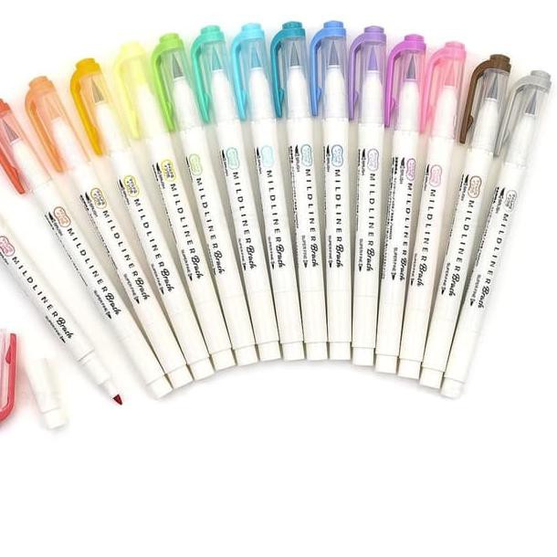 

╚& Zebra Mildliner Brush Pen - Dual Tip Soft Colors ╚