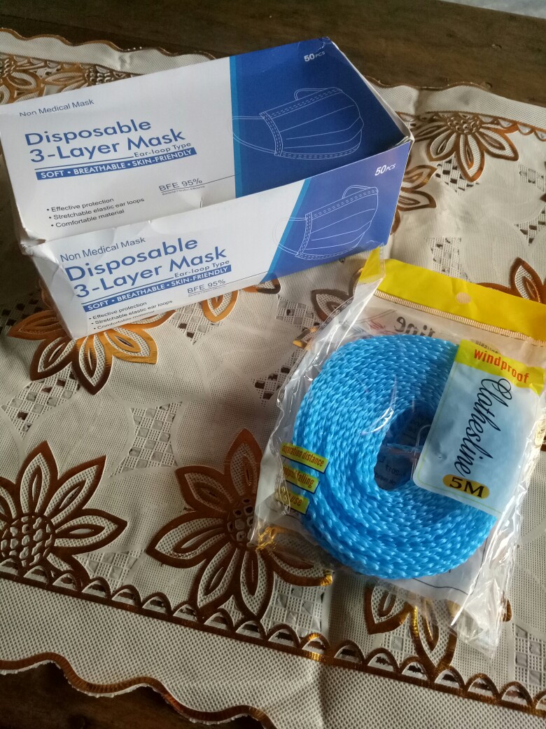 Tali Jemuran 5 M Ada Lubang Gantungan Baju - Super Praktis