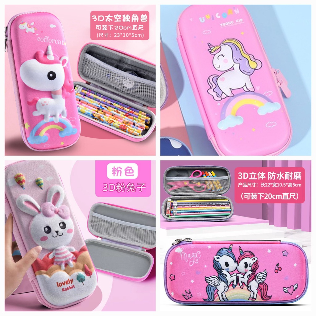 

Kotak Pensil 3D Lucu Unicorn Rabbit/Stationery/Girl/Fashion