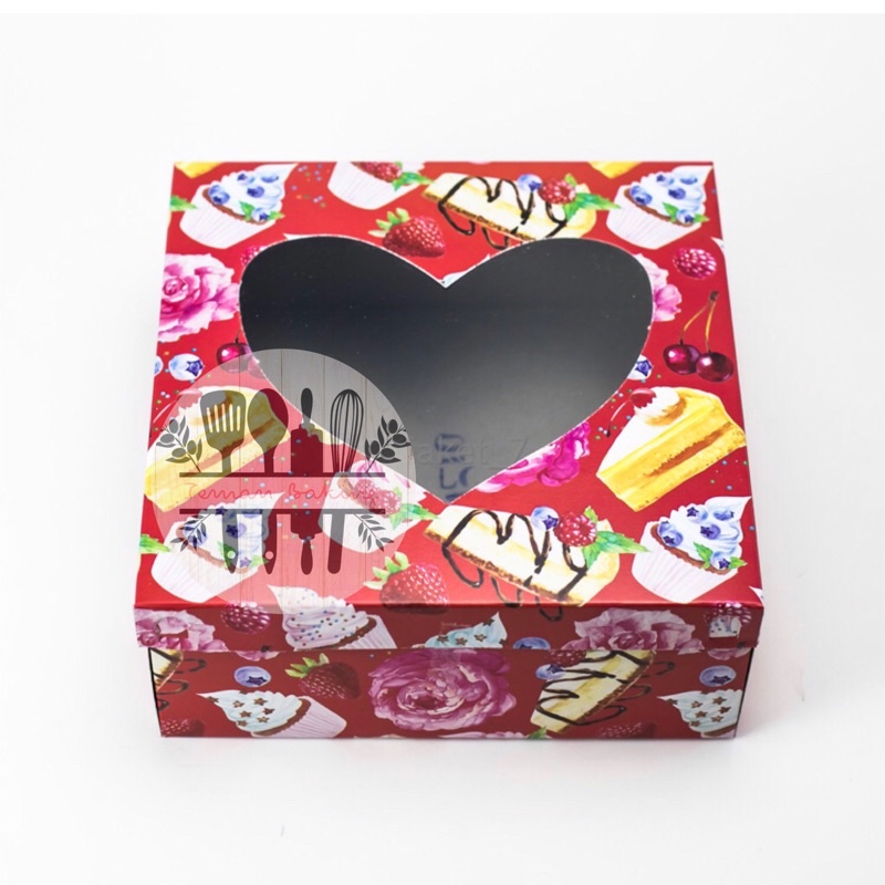 dus tart merah tutup mika hati