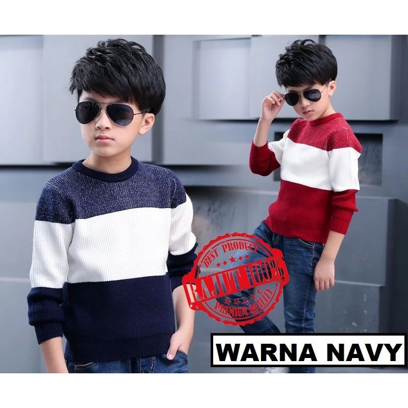 rajut sweater atasan anak cowok murah*ip
