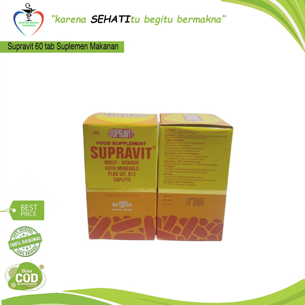 SUPRAVIT MULTIVITAMIN LENGKAP MURAH