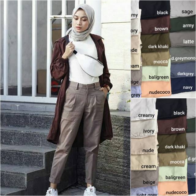  Baggy  Pants Celana Kerja Baggy  American Drill Shopee 